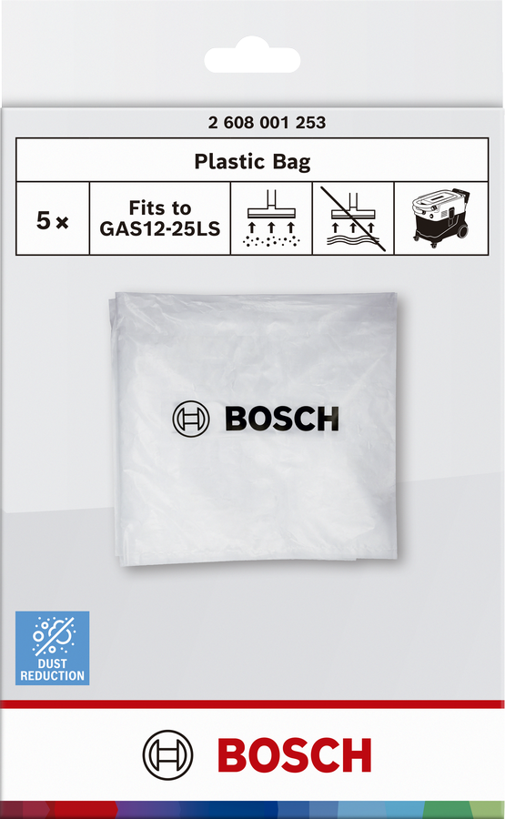 Plastový sáček pro vysavač Bosch GAS12-25LS.